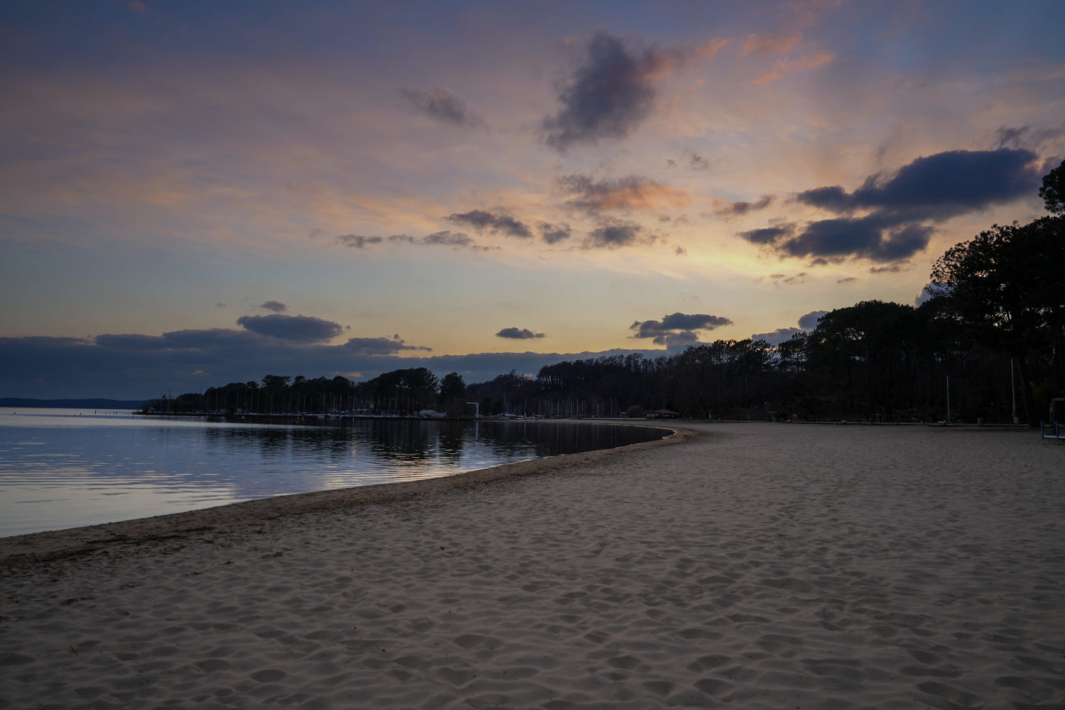 Coucher de soleil Cazaux la teste de buch bassin d'arcachon